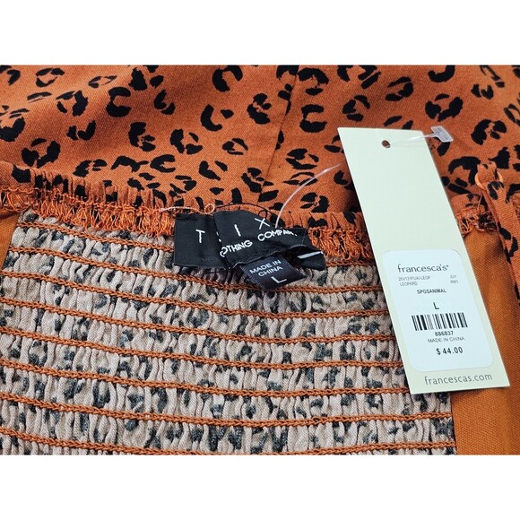 ALK Women's L Trixxi Cheetah Print A-line Mini Skater Summer Mini Dress NEW NWT - Picture 5 of 8